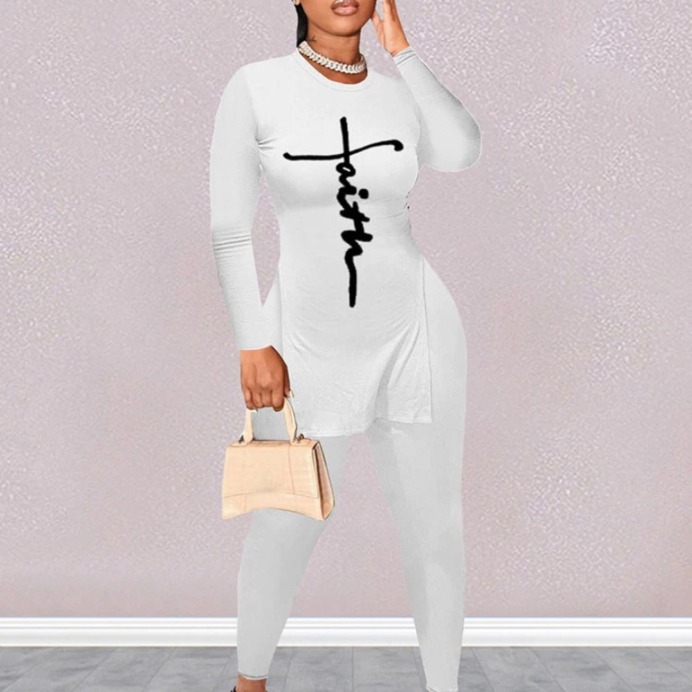 344
Two Piece Outfits for Women Long Sleeve Casual Tops and Long Pants Track set